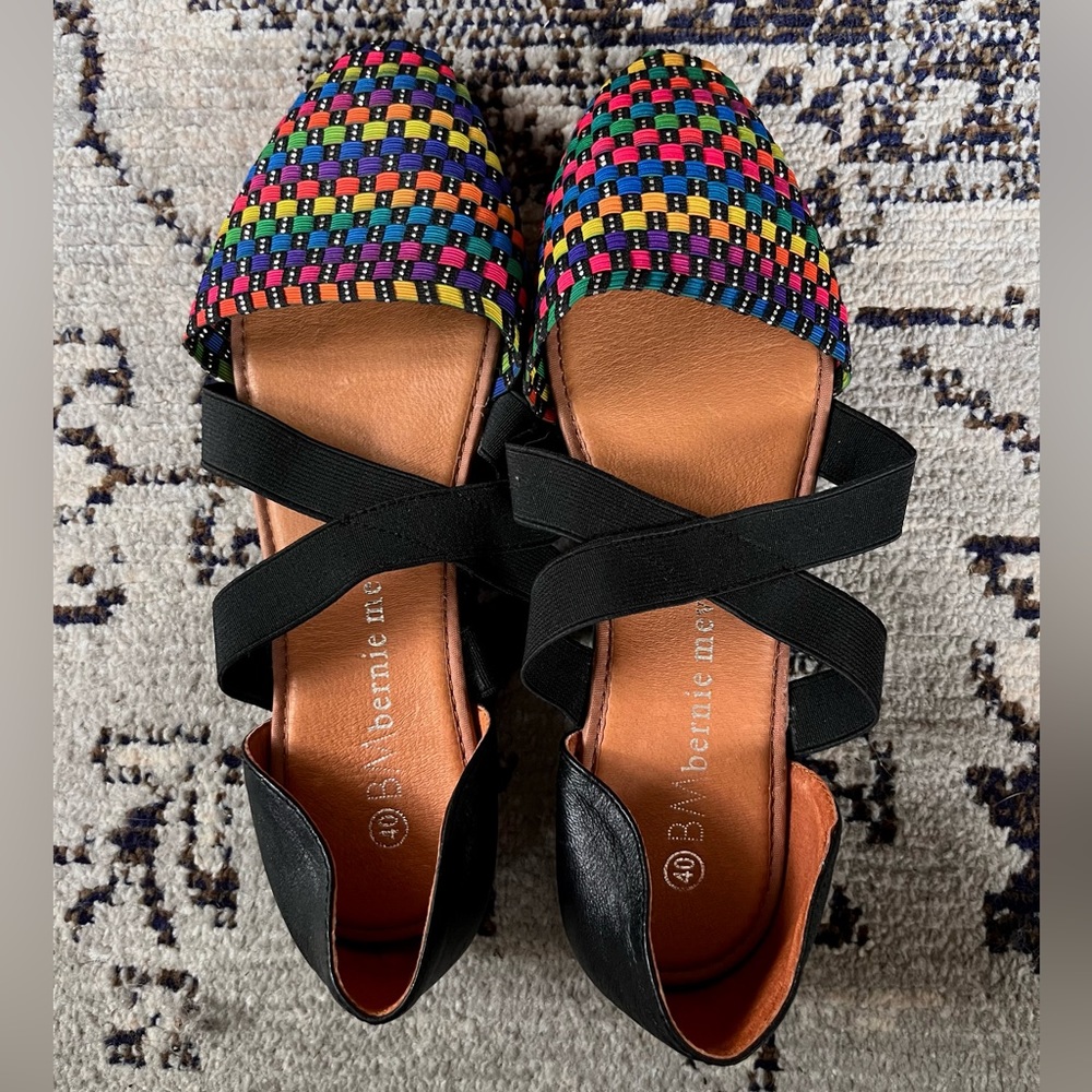 Bernie Mev Rainbow Woven Slip-On Flats - Women’s 40